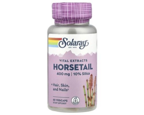 Solaray, Vital Extracts, Horsetail, 400 mg, 60 Vegcaps Solaray, Vital Extracts, Horsetail, 400 mg, 60 Vegcaps