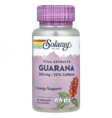 Solaray, Vital Extracts, Guarana, 60 Vegcaps