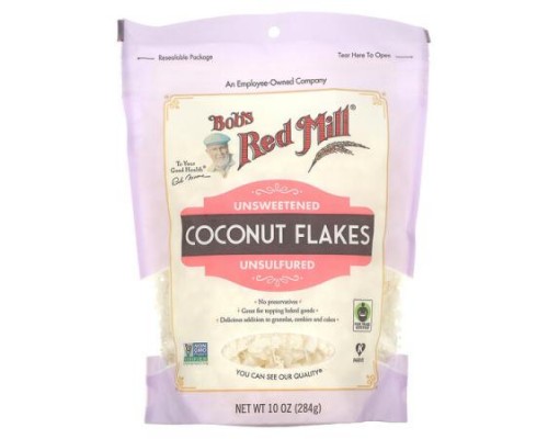 Bob's Red Mill, Coconut Flakes, Unsweetened, Unsulfured, 10 oz (284 g) Bob's Red Mill, Coconut Flakes, Unsweetened, Unsulfured, 10 oz (284 g)