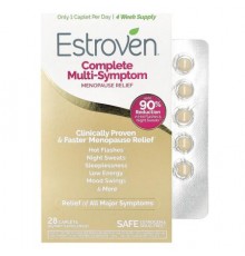 Estroven, Complete Multi-Symptom Menopause Relief, 28 Caplets