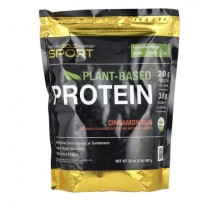 California Gold Nutrition, Sport, Plant-Based Protein with Organic Brown Rice Protein Concentrate, Flaxseed, Chia Seed, Cinnamon Bun, 2 lb (907 g)