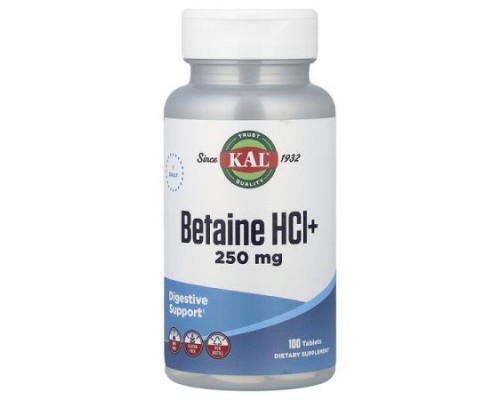 KAL, Betaine HCl+, 100 Tablets KAL, Betaine HCl+, 100 Tablets