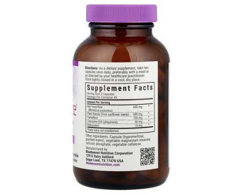 Bluebonnet Nutrition, CholesteRice®, 90 Vegetable Capsules Bluebonnet Nutrition, CholesteRice®, 90 Vegetable Capsules