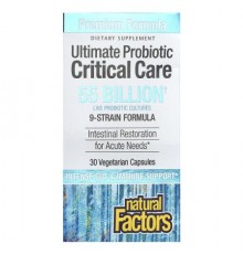 Natural Factors, Ultimate Probiotic, Critical Care, 55 Billion CFU, 30 Vegetarian Capsules