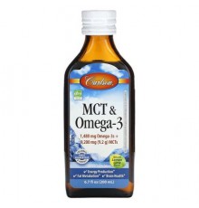 Carlson, MCT & Omega-3, Natural Lemon Lime,  6.7 fl oz (200 ml)