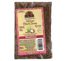 Okay Pure Naturals, African Black Bar Soap, Rosemary, 5.5 oz (156 g)