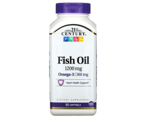 21st Century, Fish Oil, 1,200 mg, 90 Softgels 21st Century, Fish Oil, 1,200 mg, 90 Softgels