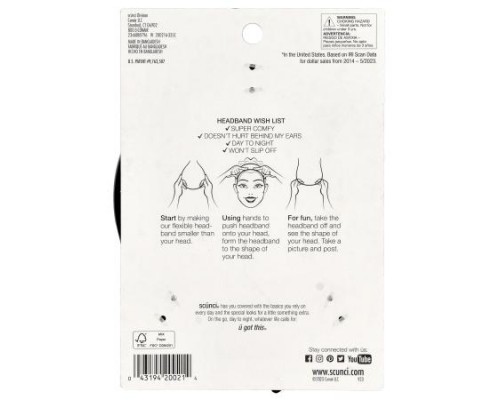 Scunci, No-Slip Grip® Headband, 1 Piece Scunci, No-Slip Grip® Headband, 1 Piece