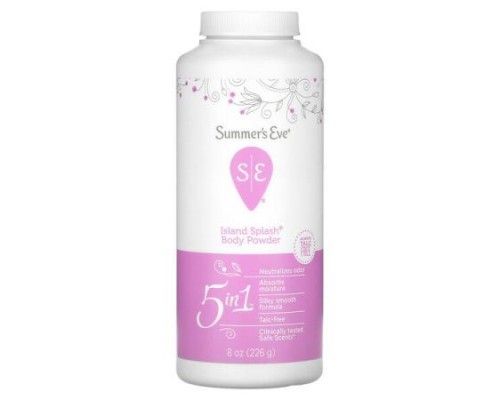Summer's Eve, 5 in 1 Island Splash Body Powder, 8 oz (226 g)