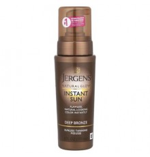 Jergens, Natural Glow, Instant Sun, Sunless Tanning Mousse, Deep Bronze, 6 fl oz (177 ml)