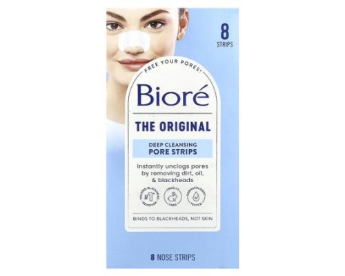 Biore, Deep Cleansing Pore Strips, The Original , 8 Nose Strips
