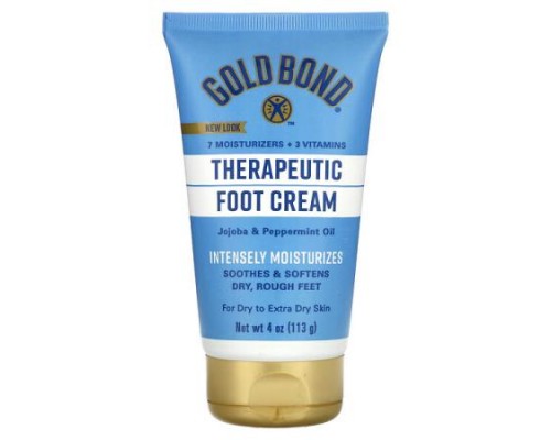 Gold Bond, Therapeutic Foot Cream, Jojoba & Peppermint Oil, 4 oz (113 g) Gold Bond, Therapeutic Foot Cream, Jojoba & Peppermint Oil, 4 oz (113 g)
