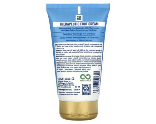 Gold Bond, Therapeutic Foot Cream, Jojoba & Peppermint Oil, 4 oz (113 g) Gold Bond, Therapeutic Foot Cream, Jojoba & Peppermint Oil, 4 oz (113 g)