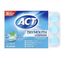 Act, Dry Mouth Lozenges with Xylitol, Soothing Mint, 36 Lozenges