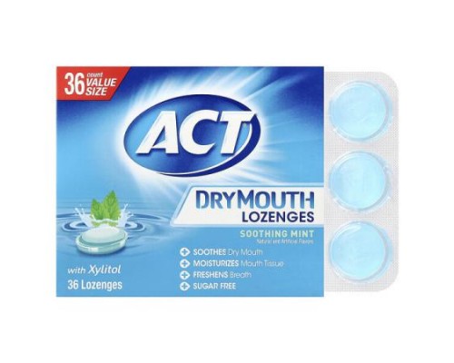 Act, Dry Mouth Lozenges with Xylitol, Soothing Mint, 36 Lozenges Act, Dry Mouth Lozenges with Xylitol, Soothing Mint, 36 Lozenges