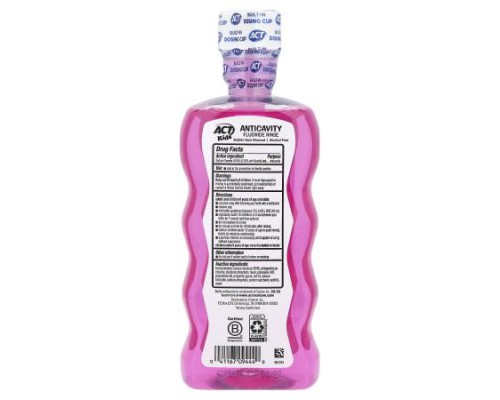 Act, Kids, Anticavity Fluoride Rinse, Bubble Gum Blowout®, Sugar & Alcohol Free, 16.9 fl oz (500 ml) Act, Kids, Anticavity Fluoride Rinse, Bubble Gum Blowout®, Sugar & Alcohol Free, 16.9 fl oz (500 ml)