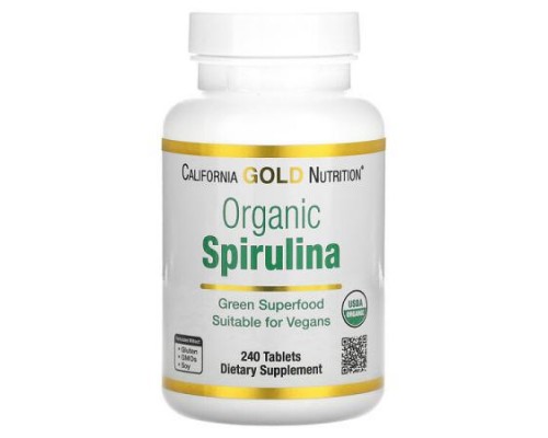 California Gold Nutrition, Organic Spirulina, 240 Tablets (500 mg per Tablet) California Gold Nutrition, Organic Spirulina, 240 Tablets (500 mg per Tablet)