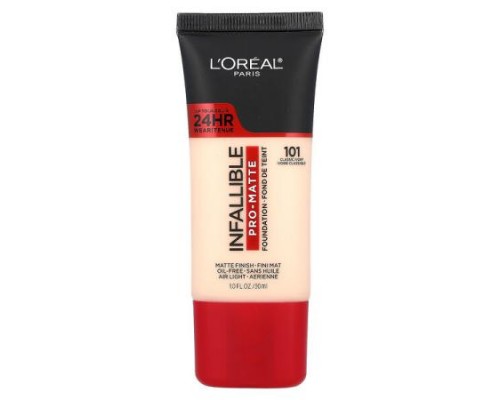 L'Oréal, Infallible, Pro-Matte Foundation, 101 Classic Ivory, 1 fl oz (30 ml)