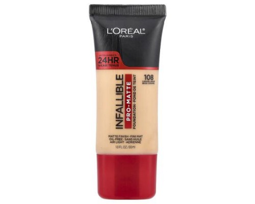 L'Oréal, Infallible, Pro-Matte Foundation, 108 Caramel Beige, 1 fl oz (30 ml)