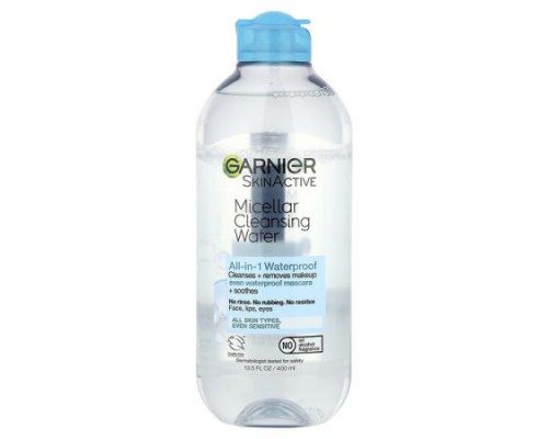 Garnier, SkinActive, Micellar Cleansing Water, All Skin Types, Even Sensitive, 13.5 fl oz (400 ml) Garnier, SkinActive, Micellar Cleansing Water, All Skin Types, Even Sensitive, 13.5 fl oz (400 ml)