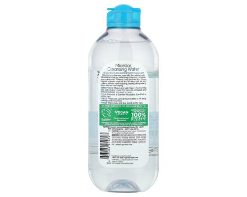 Garnier, SkinActive, Micellar Cleansing Water, All Skin Types, Even Sensitive, 13.5 fl oz (400 ml) Garnier, SkinActive, Micellar Cleansing Water, All Skin Types, Even Sensitive, 13.5 fl oz (400 ml)