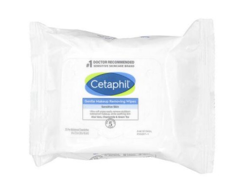 Cetaphil, Gentle Makeup Removing Wipes, 25 Pre-Moistened Towelettes Cetaphil, Gentle Makeup Removing Wipes, 25 Pre-Moistened Towelettes