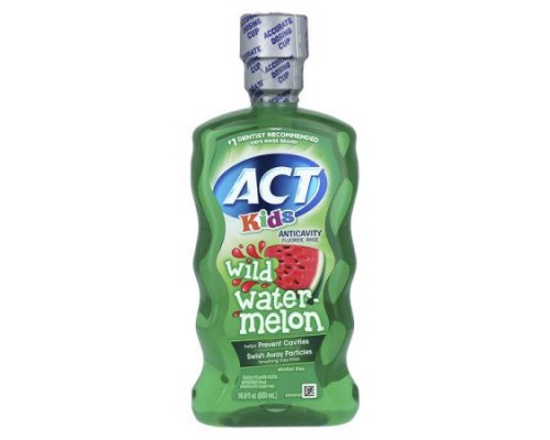 Act, Kid's, Anticavity Fluoride Rinse, Alcohol Free, Wild Watermelon, 16.9 fl oz (500 ml) Act, Kid's, Anticavity Fluoride Rinse, Alcohol Free, Wild Watermelon, 16.9 fl oz (500 ml)