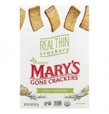 Mary's Gone Crackers, Organic Real Thin Crackers™, Garlic Rosemary, 5 oz (142 g) (Discontinued Item)