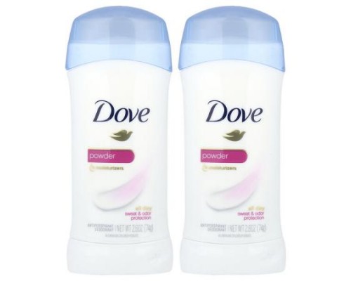 Dove, Antiperspirant Deodorant, Powder, 2 Pack, 2.6 oz (74 g) Each