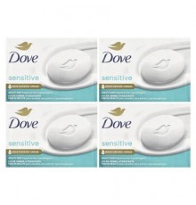 Dove, Beauty Bar Soap, Sensitive Skin, Fragrance Free, 4 Bars, 3.75 oz (106 g) Each