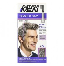 Just for Men, Touch of Gray®, T-25 Light Brown, Single Application Haircolor Kit