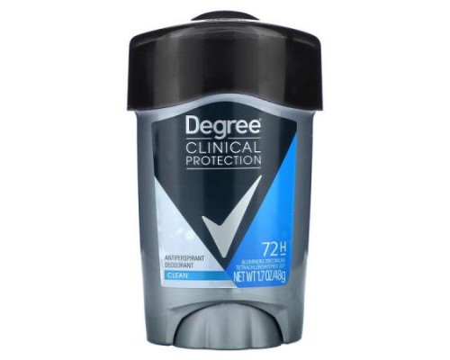Degree, Men, Clinical Protection, Antiperspirant Deodorant, Soft Solid, Clean, 1.7 oz (48 g) Degree, Men, Clinical Protection, Antiperspirant Deodorant, Soft Solid, Clean, 1.7 oz (48 g)