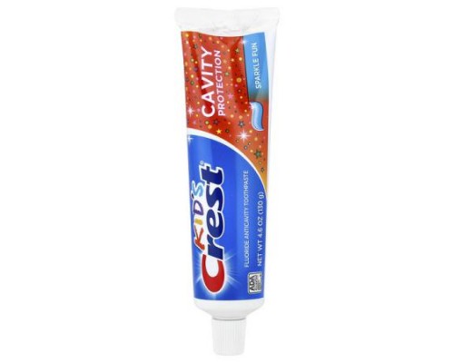Crest, Kids, Cavity Protection, Fluoride Anticavity Toothpaste, Sparkle Fun, 4.6 oz (130 g) Crest, Kids, Cavity Protection, Fluoride Anticavity Toothpaste, Sparkle Fun, 4.6 oz (130 g)