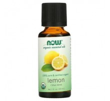 NOW Foods, Organic Essential Oils, Lemon, 1 fl oz (30 ml)