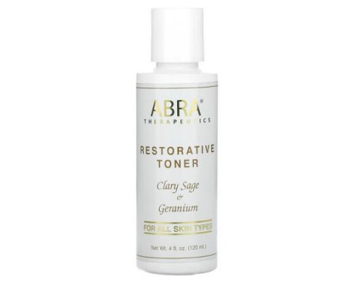 Abra Therapeutics, Restorative Toner, Clary Sage & Geranium, 4 fl oz (120 ml) Abra Therapeutics, Restorative Toner, Clary Sage & Geranium, 4 fl oz (120 ml)