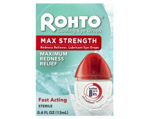 Rohto, Cooling Eye Drops, Max Strength, 0.4 fl oz (13 ml) Rohto, Cooling Eye Drops, Max Strength, 0.4 fl oz (13 ml)