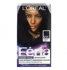 L'Oréal, Feria, Power Violet, High-Intensity Shimmering Colour,  V28 Midnight Violet, 1 Application