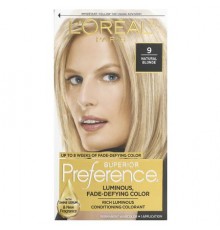 L'Oréal, Superior Preference, Luminous, Fade-Defying Color, 9 Natural Blonde, 1 Application