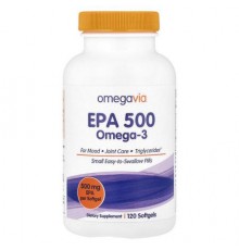 OmegaVia, EPA 500, Omega-3, 500 mg, 120 Softgels