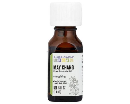 Aura Cacia, Pure Essential Oil, May Chang, 0.5 fl oz (15 ml)