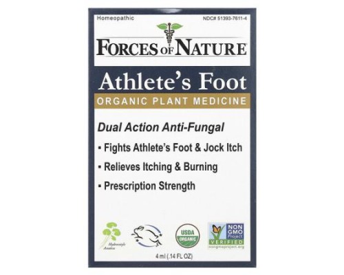 Forces of Nature, Athlete's Foot, Organic Plant Medicine, 0.14 fl oz (4 ml) Forces of Nature, Athlete's Foot, Organic Plant Medicine, 0.14 fl oz (4 ml)