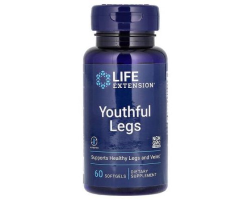 Life Extension, Youthful Legs, 60 Softgels (250 mg per Softgel)
