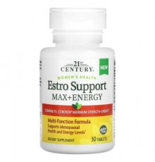 21st Century, Women's Health, Estro Support Max + Energy, 30 Tablets