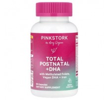 Pink Stork, Total Postnatal + DHA, Berry, 60 Capsules