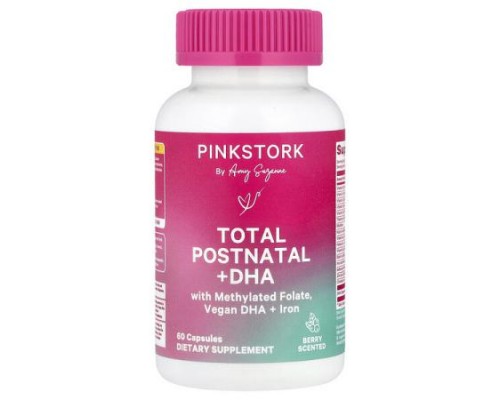 Pink Stork, Total Postnatal + DHA, Berry, 60 Capsules Pink Stork, Total Postnatal + DHA, Berry, 60 Capsules