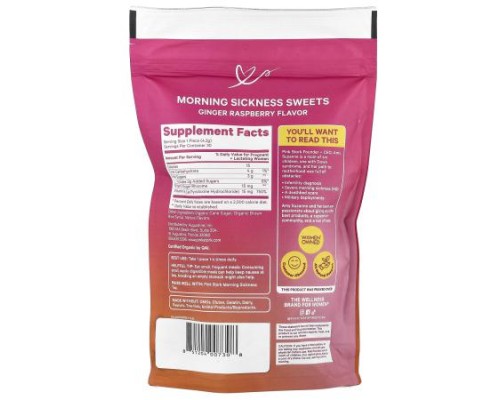 Pink Stork, Morning Sickness Sweets, Ginger Raspberry, 30 Organic Lozenges Pink Stork, Morning Sickness Sweets, Ginger Raspberry, 30 Organic Lozenges