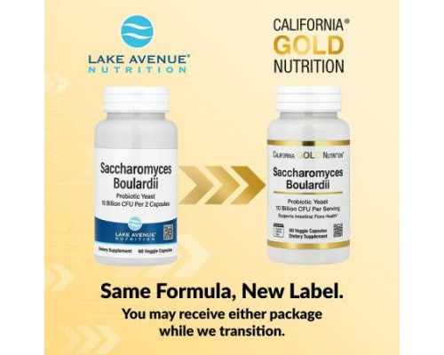 California Gold Nutrition, Saccharomyces Boulardii, 60 Veggie Capsules (5 Billion CFU per Capsule) California Gold Nutrition, Saccharomyces Boulardii, 60 Veggie Capsules (5 Billion CFU per Capsule)