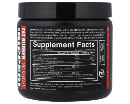 JNX Sports, The Ripper, Fat Burner, Fruit Punch,  5.4 oz (153 g)