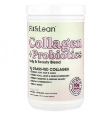 Fit & Lean, Collagen + Probiotics, Unflavored, 12.64 oz (358.2 g)