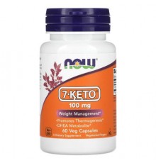 NOW Foods, 7-KETO, 100 mg, 60 Veg Capsules